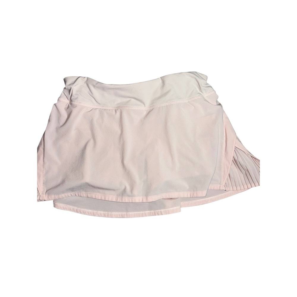 Lululemon Pace Rival Mid-Rise Skirt Pink Pleated Tennis Skort Size 8 Activewear